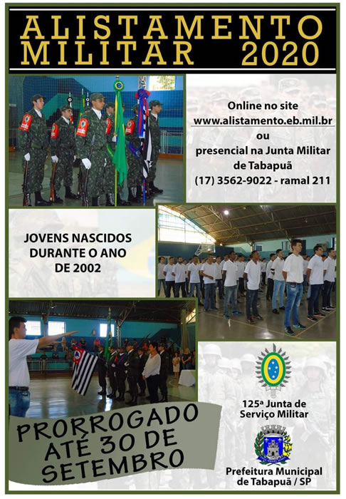 O alistamento militar foi prorrogado