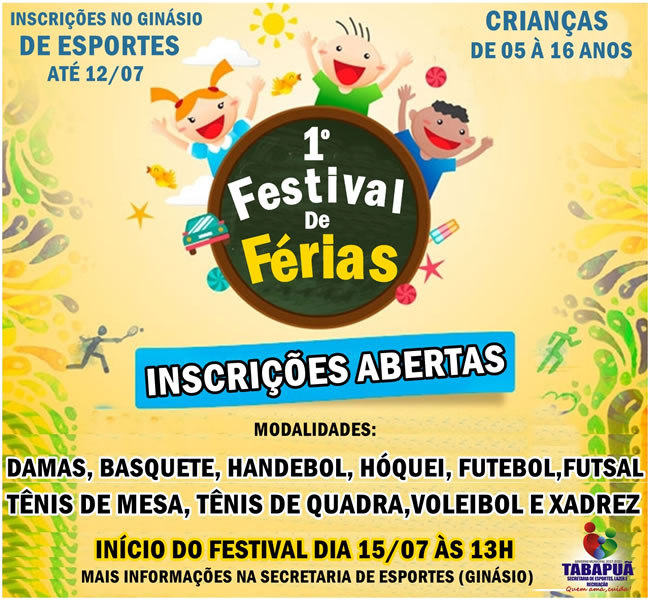 Imagem sobre o 1º Festival de Férias