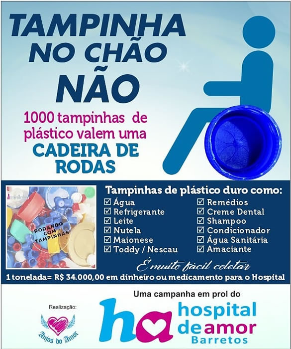 Campanha: Tampinha no chão não