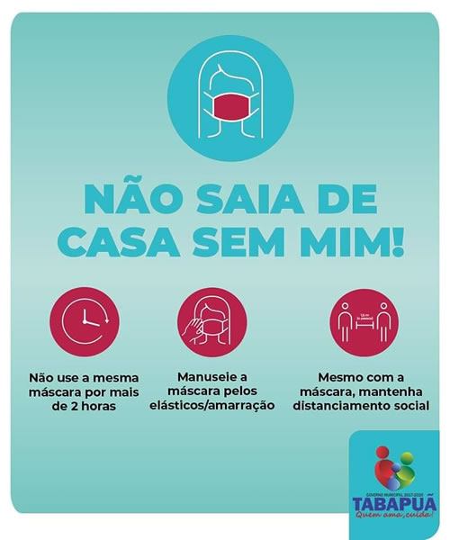 Não saia de casa sem máscara