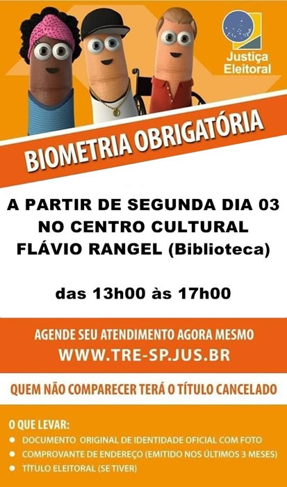 Cartaz sobre a biometria