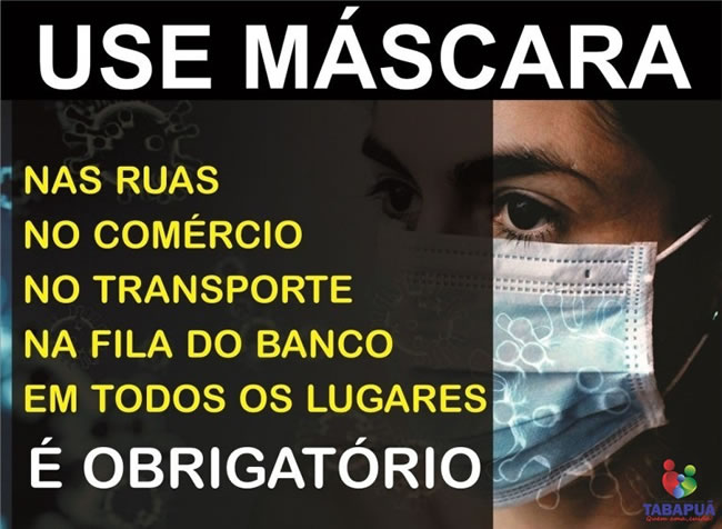 Uso obrigatório de máscaras