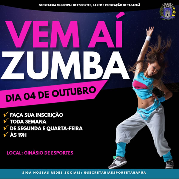 Ainda há vagas: venha participar das aulas de Zumba