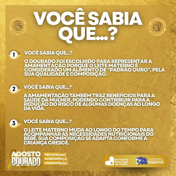 Agosto Dourado | Você sabia que...?