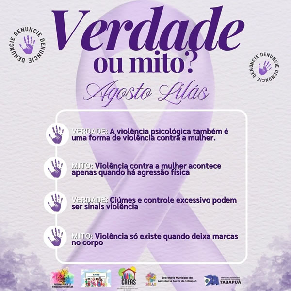 Agosto Lilás | Mitos e verdades