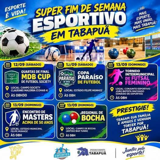 Fim de Semana Esportivo em Tabapuã