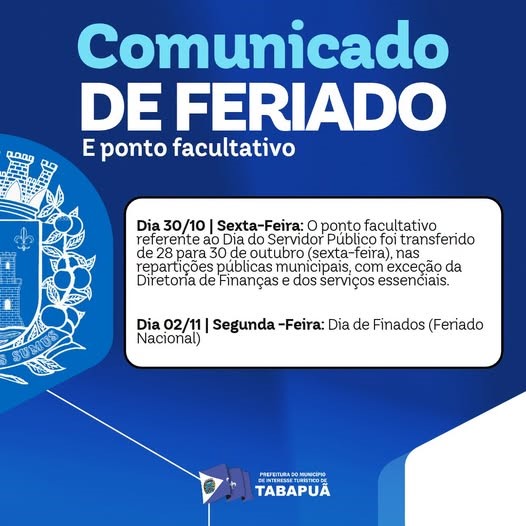 Comunicado de feriado