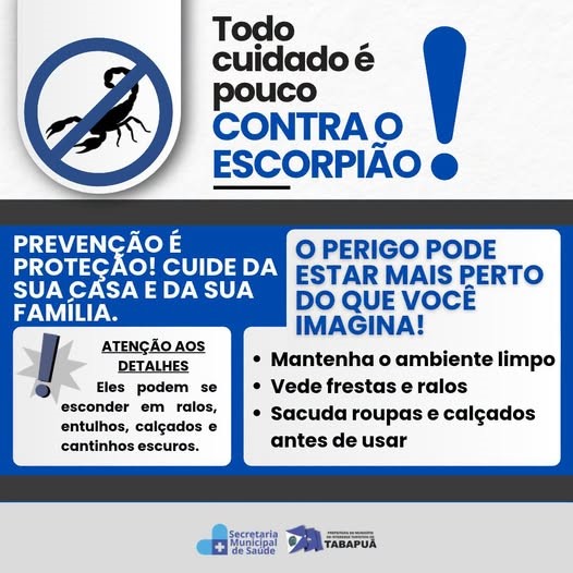 Cuidados com o escorpião
