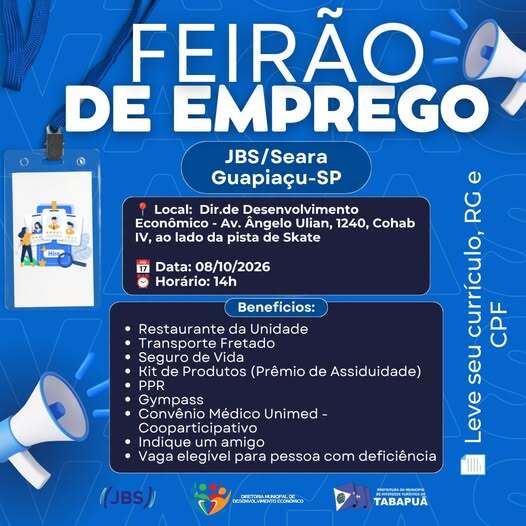 feirão do Emprego - 08 de out