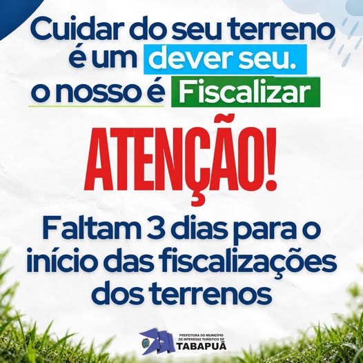 Limpeza dos terrenos
