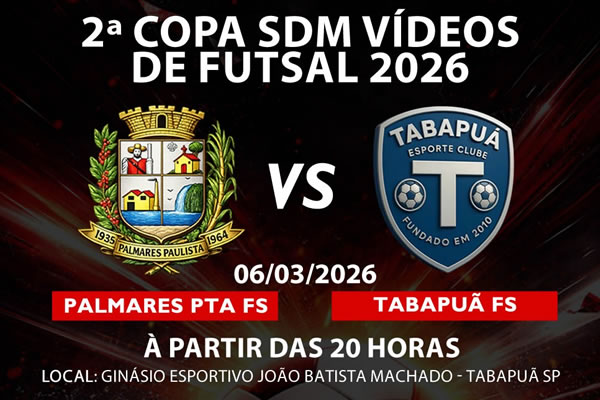 Tabapuã estreia em casa na Copa SDM Vídeos 2026!