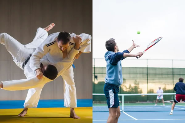 Final de semana esportivo! Festival de Judô e Final do Torneio de Tênis