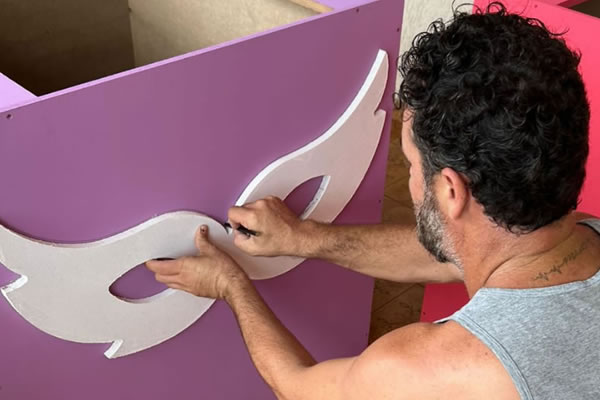 Preparação das decorações para o Tabafolia