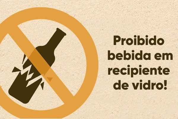 Restrição de bebidas em garrafas de vidro